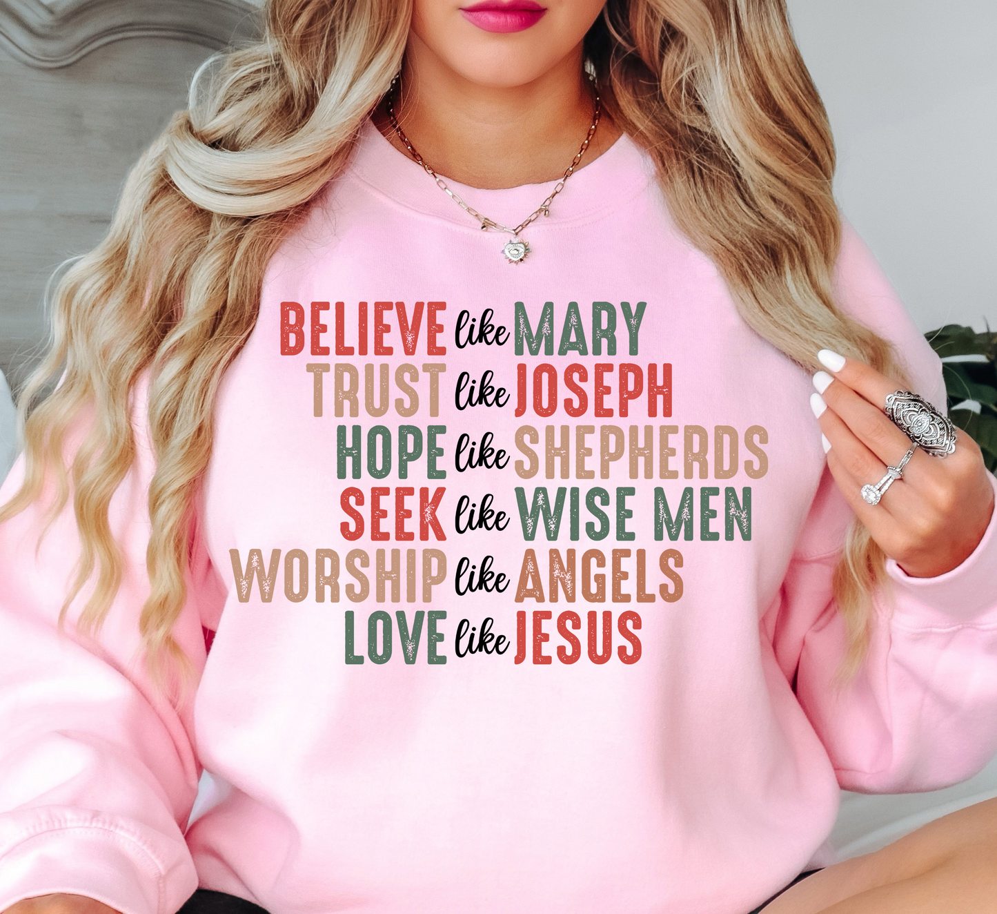 Love Like Jesus Xmas Sweatshirt | Tis The Season Collection | Unique Gifts for Family Friends