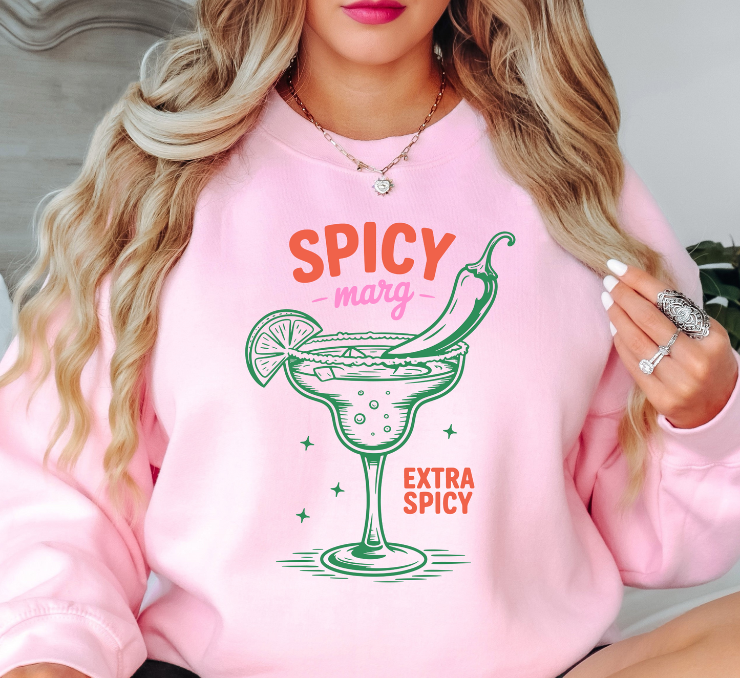 Spicy Margarita Sweatshirt | Groovy Vibes Collection | Unique Gifts for Family and Friends