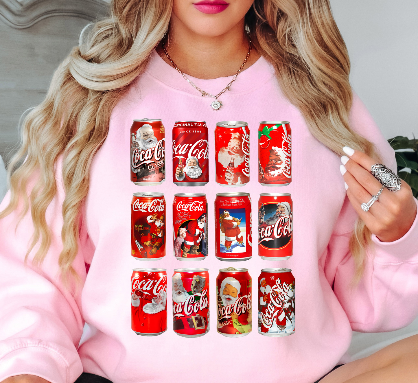 ColaCan Santa Sweatshirt | Tis The Season Collection | Unique Gifts for Family Friends