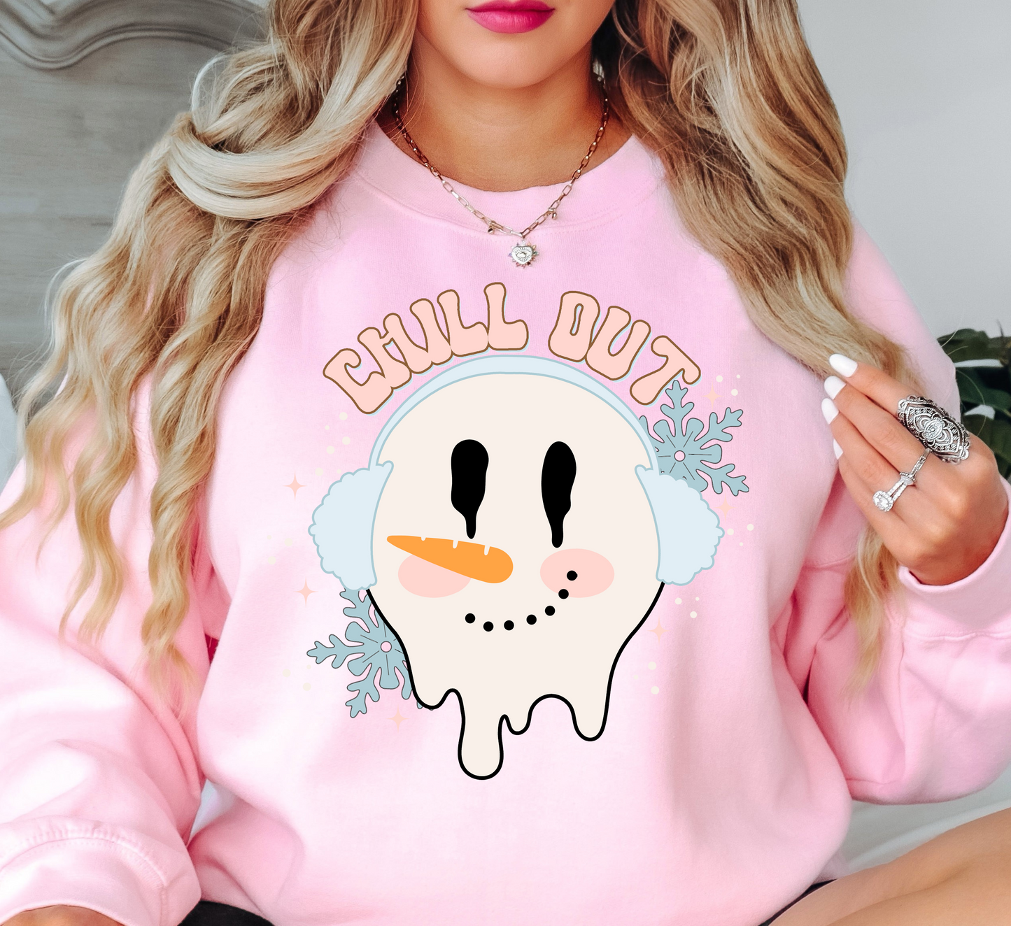 Chill Out Snowman Sweatshirt | Frosty Chic Collection | Unique Gifts for Family Friends