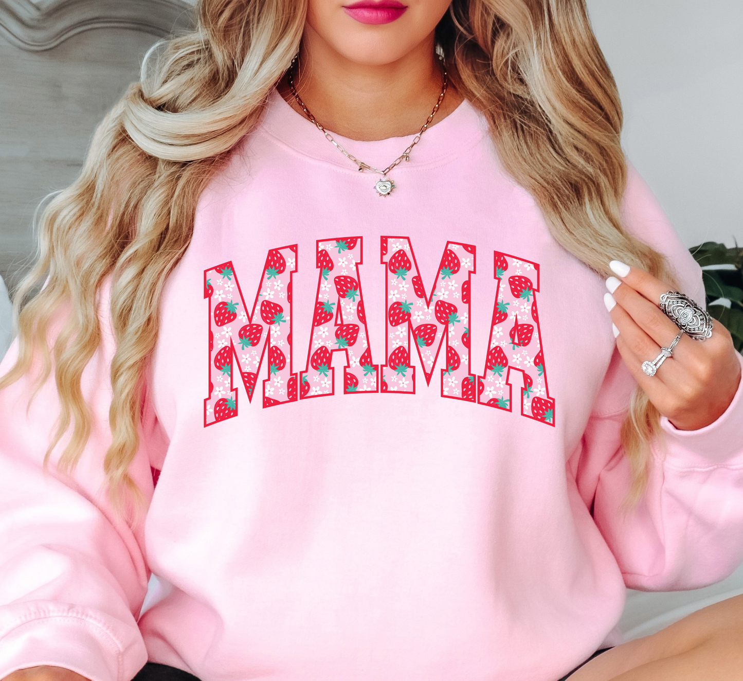 Strawberry Mama Sweatshirt | Mama Mode Activated Collection | Unique Gifts for Family Friends