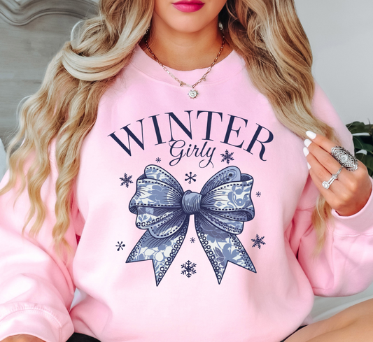 Winter Girly Sweatshirt | Frosty Chic Collection | Unique Gifts for Family Friends