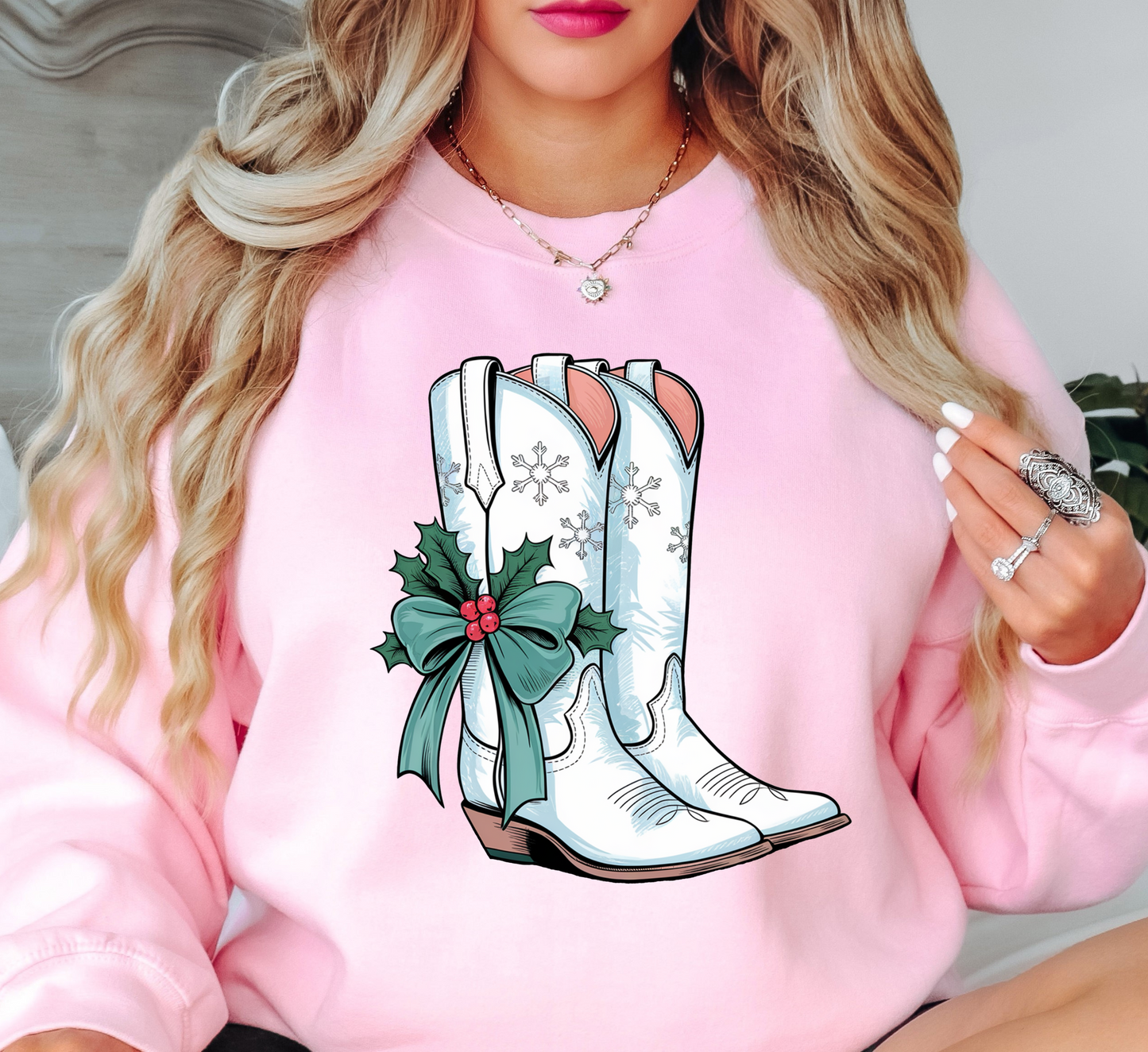 Western Winter Sweatshirt | Frosty Chic Collection | Unique Gifts for Family Friends