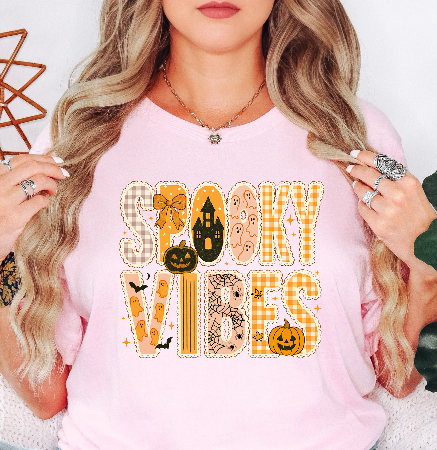 Spooky Vibes Preppy Tee | Boo-tiful Vibes Collection | Unisex Pre-Shrunk T-Shirt