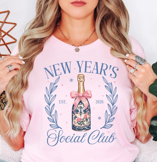 New Year's Social Club Tee | New Year Magic Collection | Unisex Pre-Shrunk T-Shirt