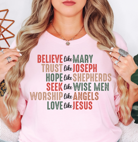 Love Like Jesus Xmas Tee | Tis The Season Collection | Unisex Pre-Shrunk T-Shirt