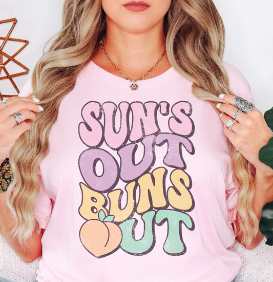 Suns Out Buns Out Tee | Beach Breeze Collection | Unisex Pre-Shrunk T-Shirt