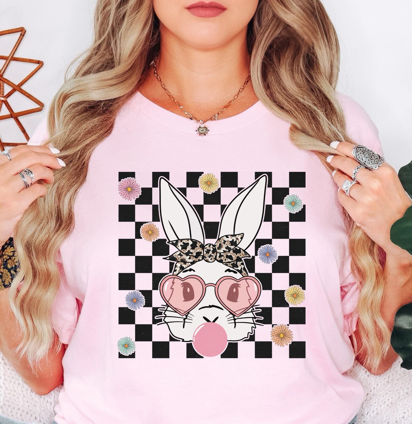 Bandana Glasses Bubblegum Tee | Hoppin' Into Spring Collection | Unisex Pre-Shrunk T-Shirt