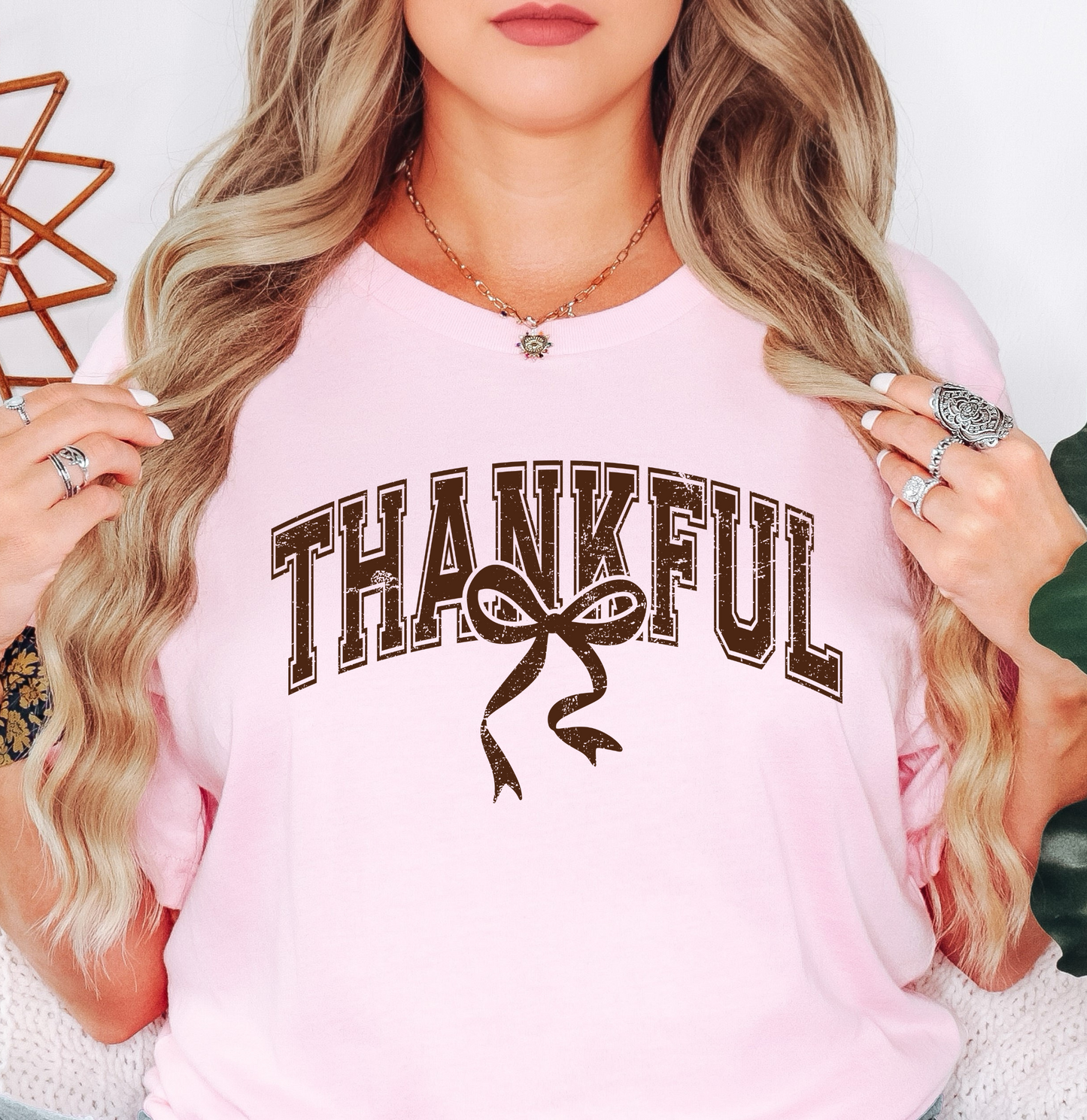 Thankful Bow Tee | Harvest Joy Collection | Unisex Pre-Shrunk T-Shirt
