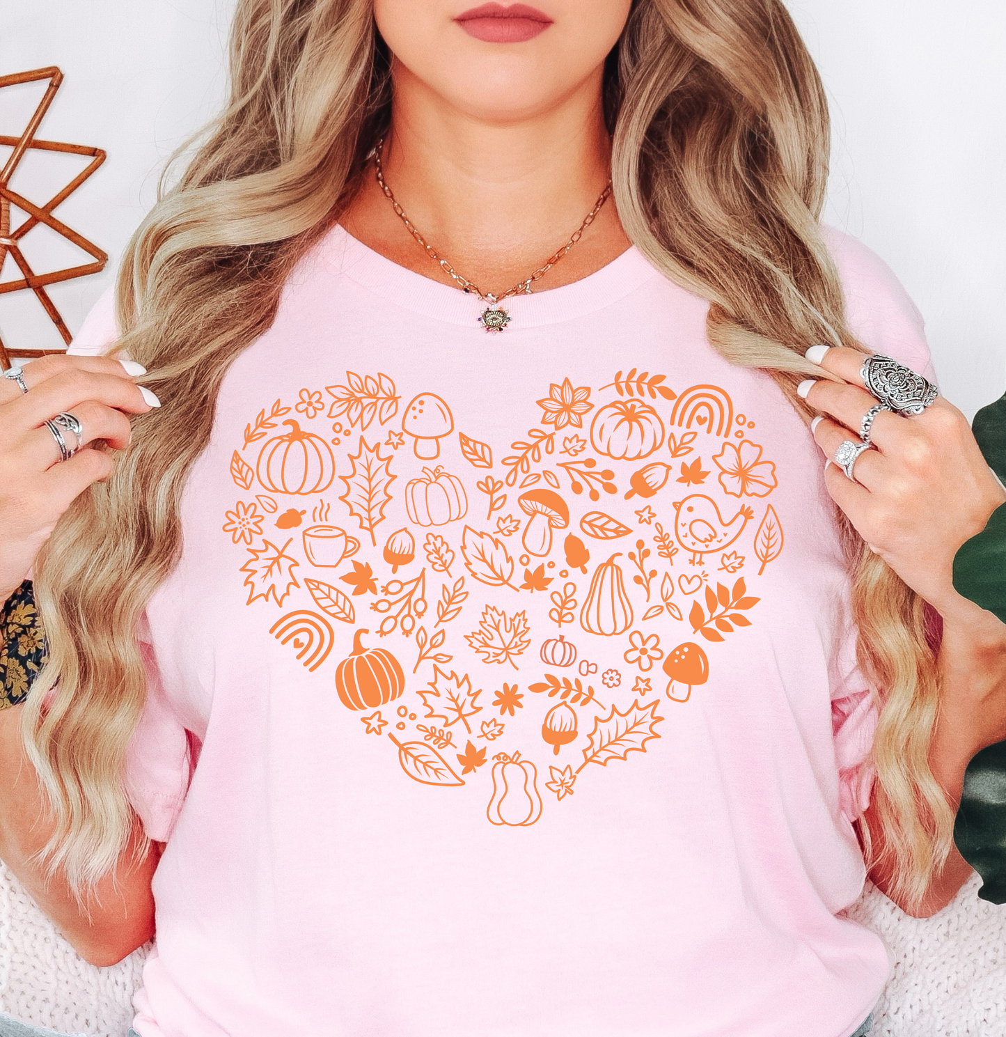 Autumn Doodles Heart Tee | Harvest Joy Collection | Unisex Pre-Shrunk T-Shirt