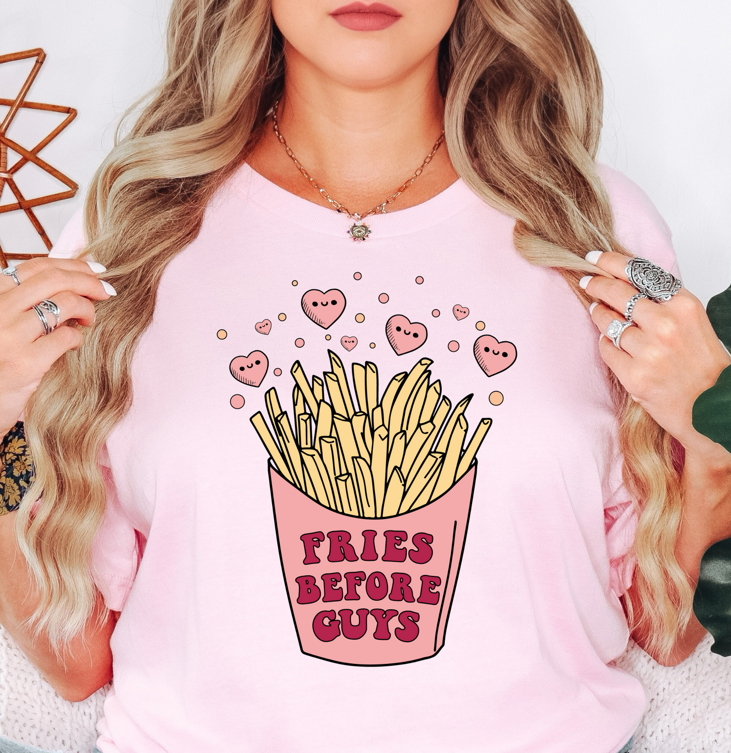 Fries Before Guys Tee | XoXo Love Collection | Unisex Pre-Shrunk T-Shirt