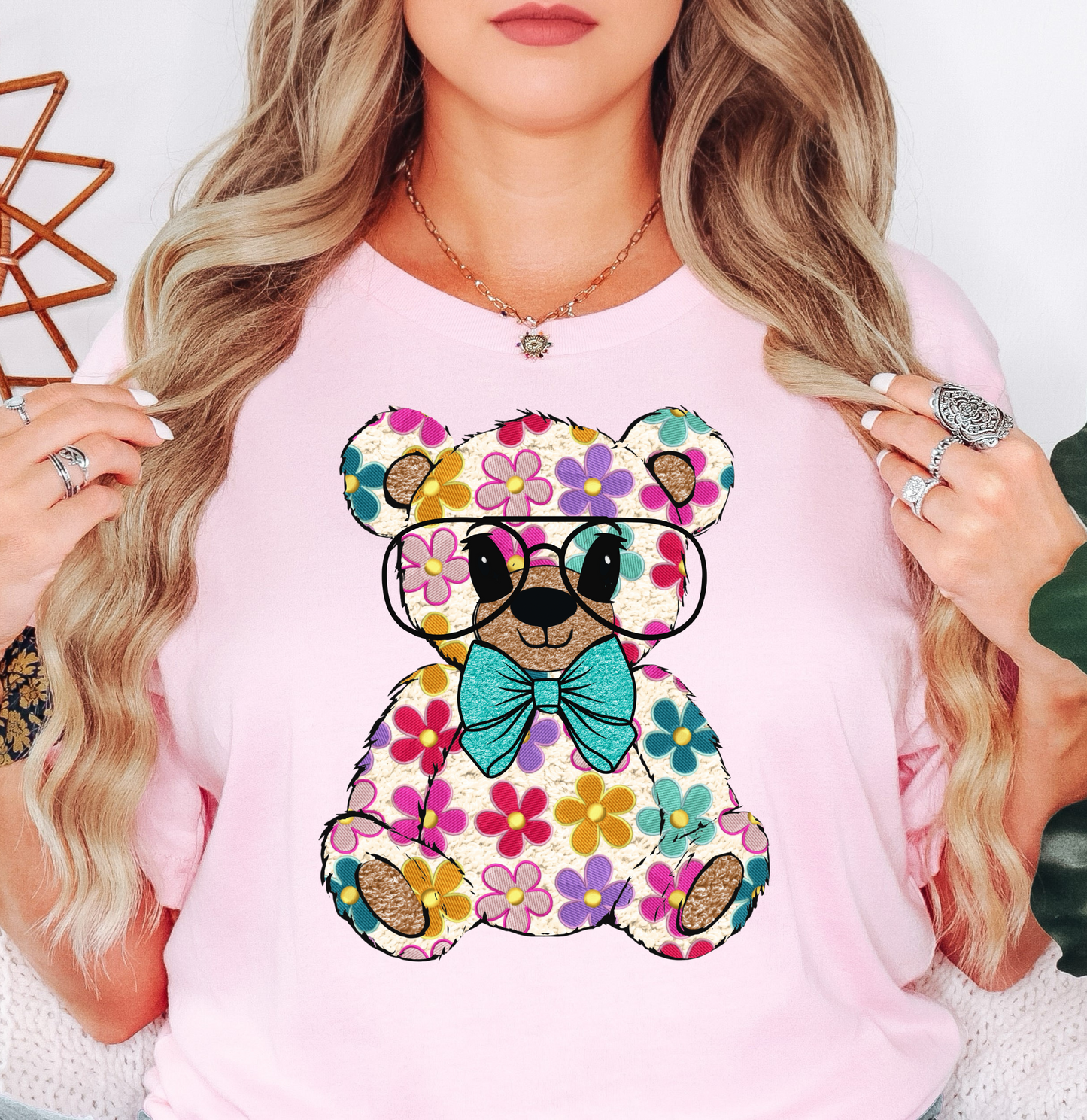Floral Daisy Bear Tee | Hoppin' Into Spring Collection | Unisex Pre-Shrunk T-Shirt