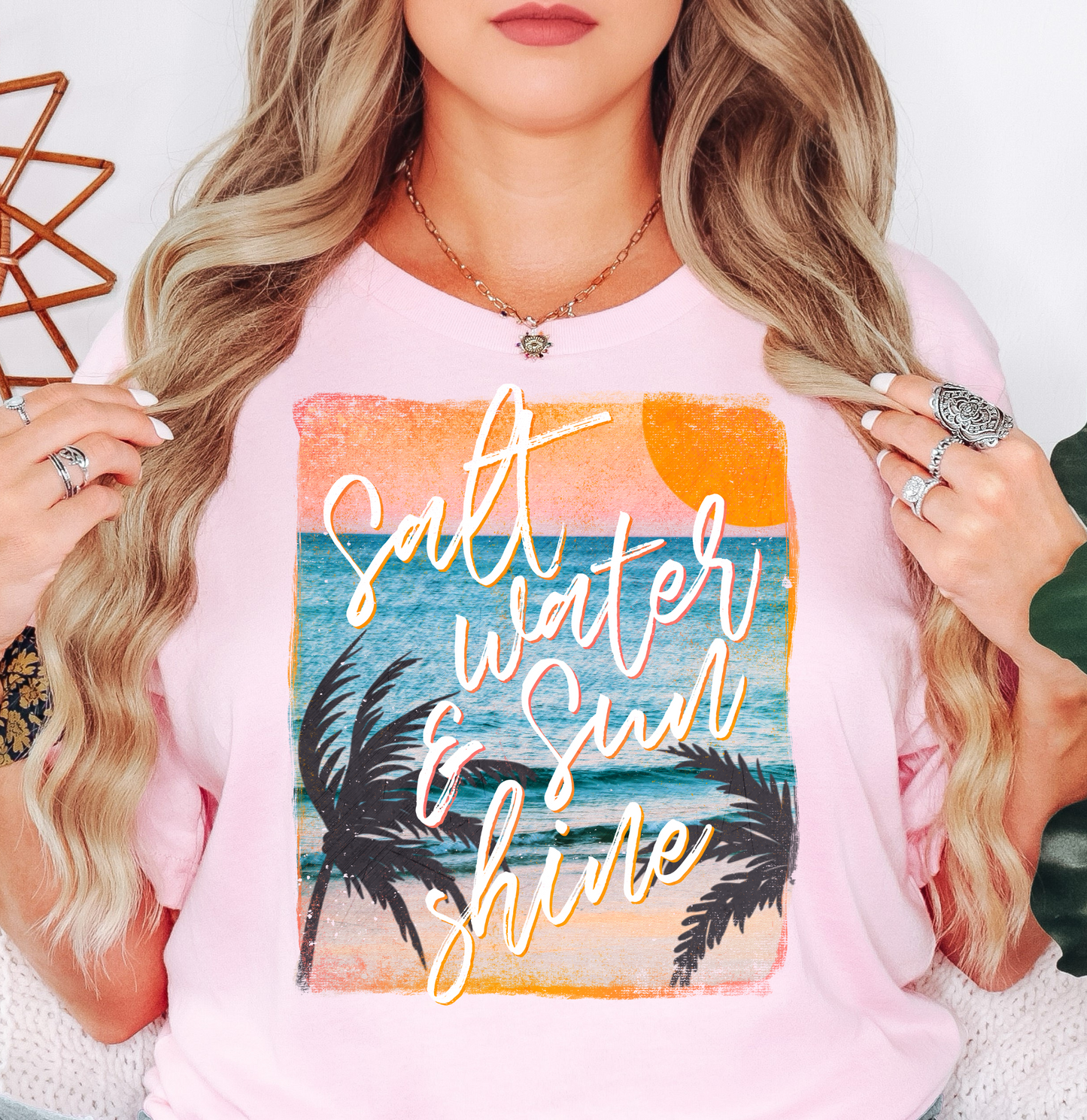 Saltwater And Sunshine Tee | Beach Breeze Collection | Unisex Pre-Shrunk T-Shirt