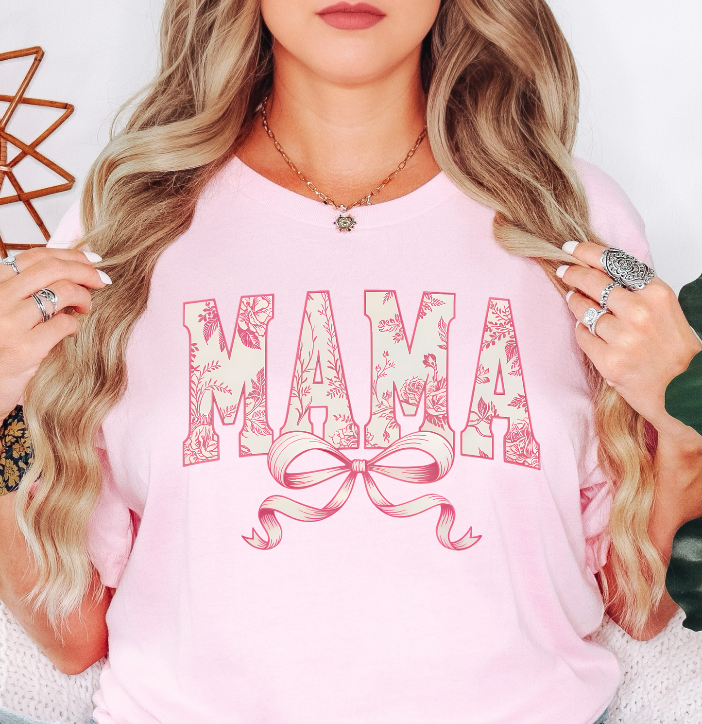 Vintage Floral Mama Bow Tee | Mama Mode Activated Collection | Unisex Pre-Shrunk T-Shirt
