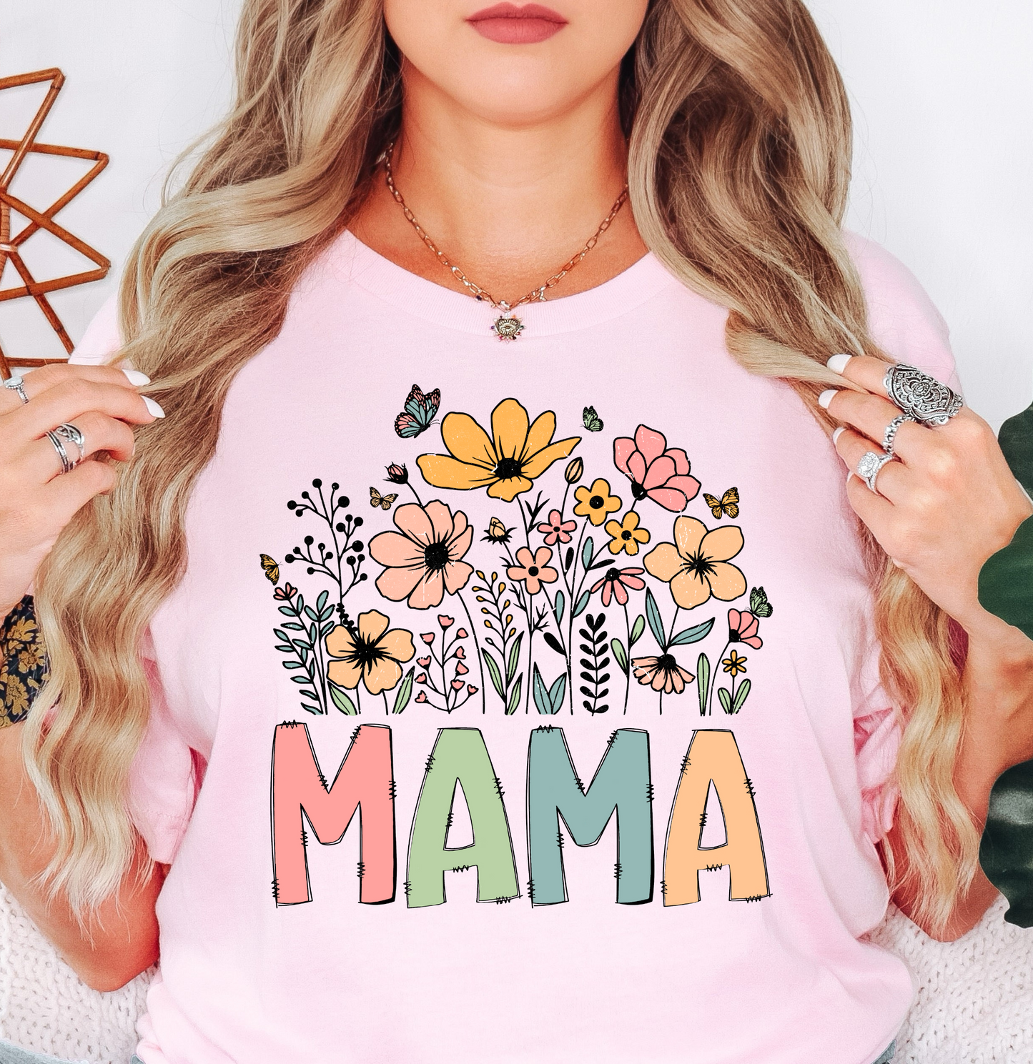 Mama Wildflowers Tee | Mama Mode Activated Collection | Unisex Pre-Shrunk T-Shirt