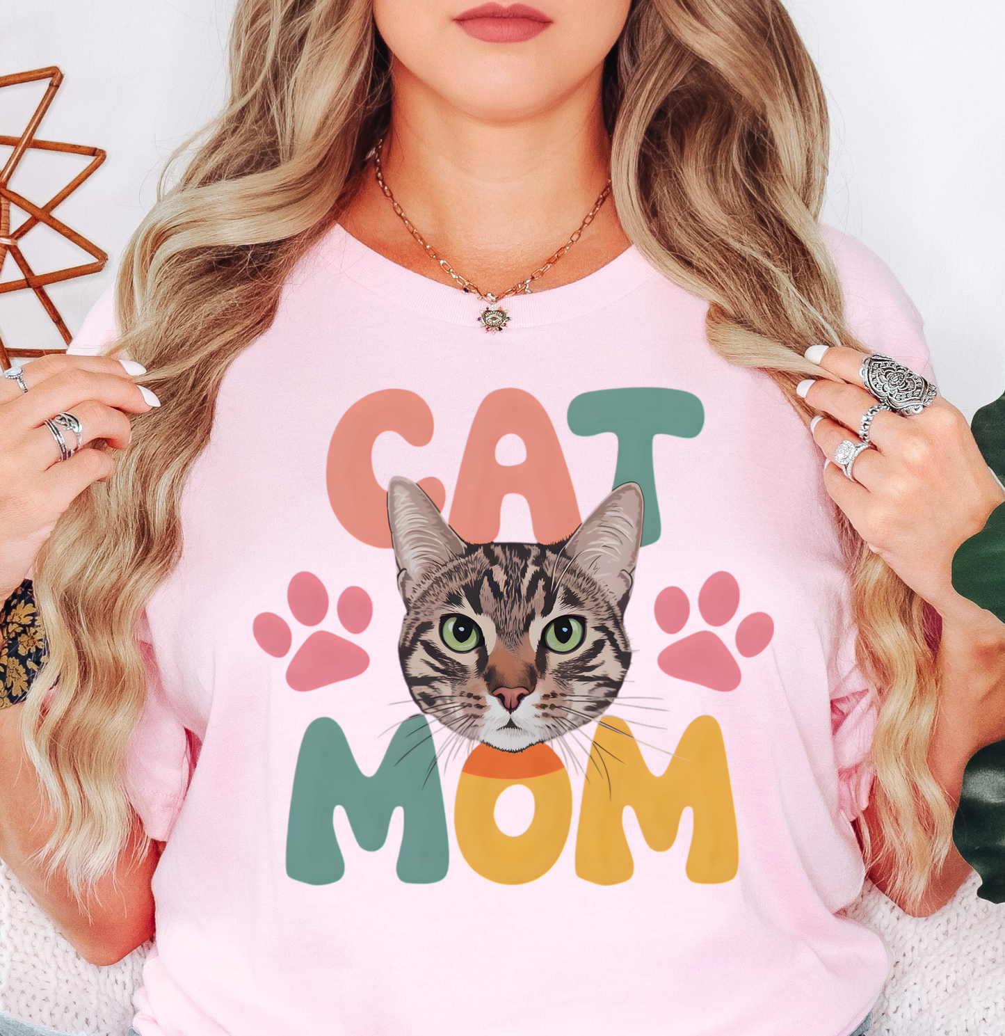 Cat Mom Love Tee | Pawsitive Vibes Collection | Unisex Pre-Shrunk T-Shirt