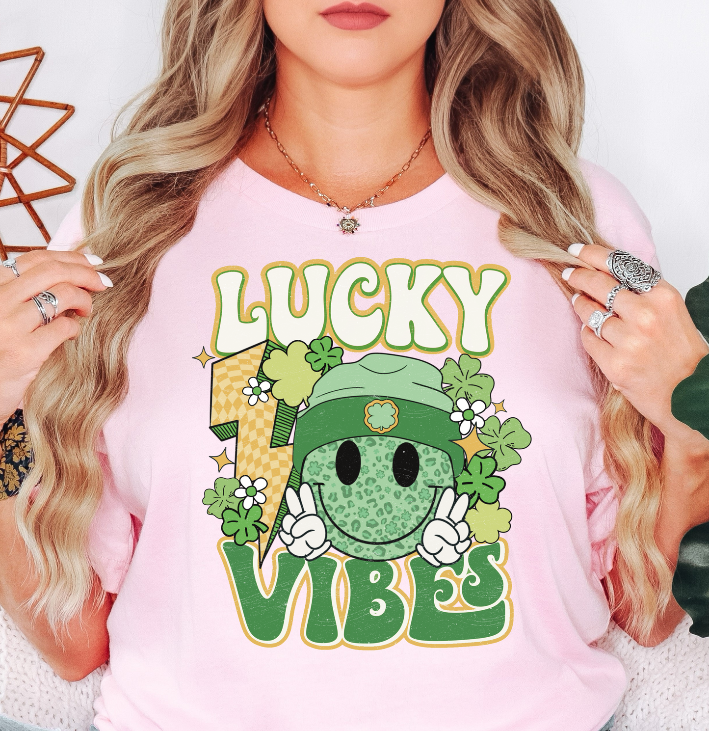 Retro Lucky Vibes Tee | Feeling Lucky Collection | Unisex Pre-Shrunk T-Shirt