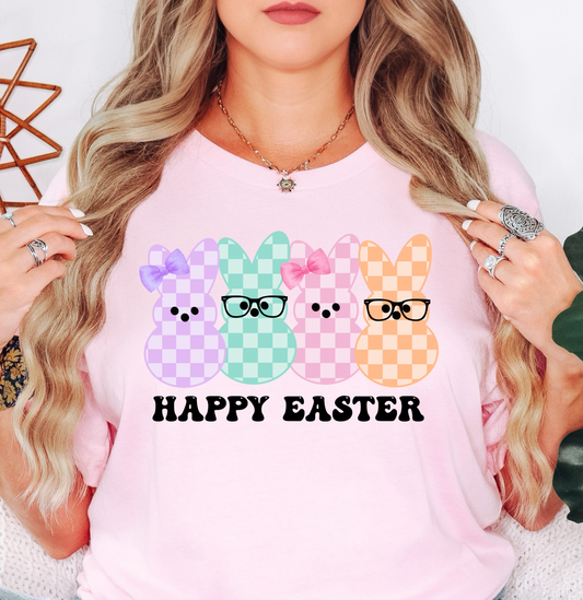 Happy Easter Peeps Tee | Hoppin' Into Spring Collection | Unisex Pre-Shrunk T-Shirt