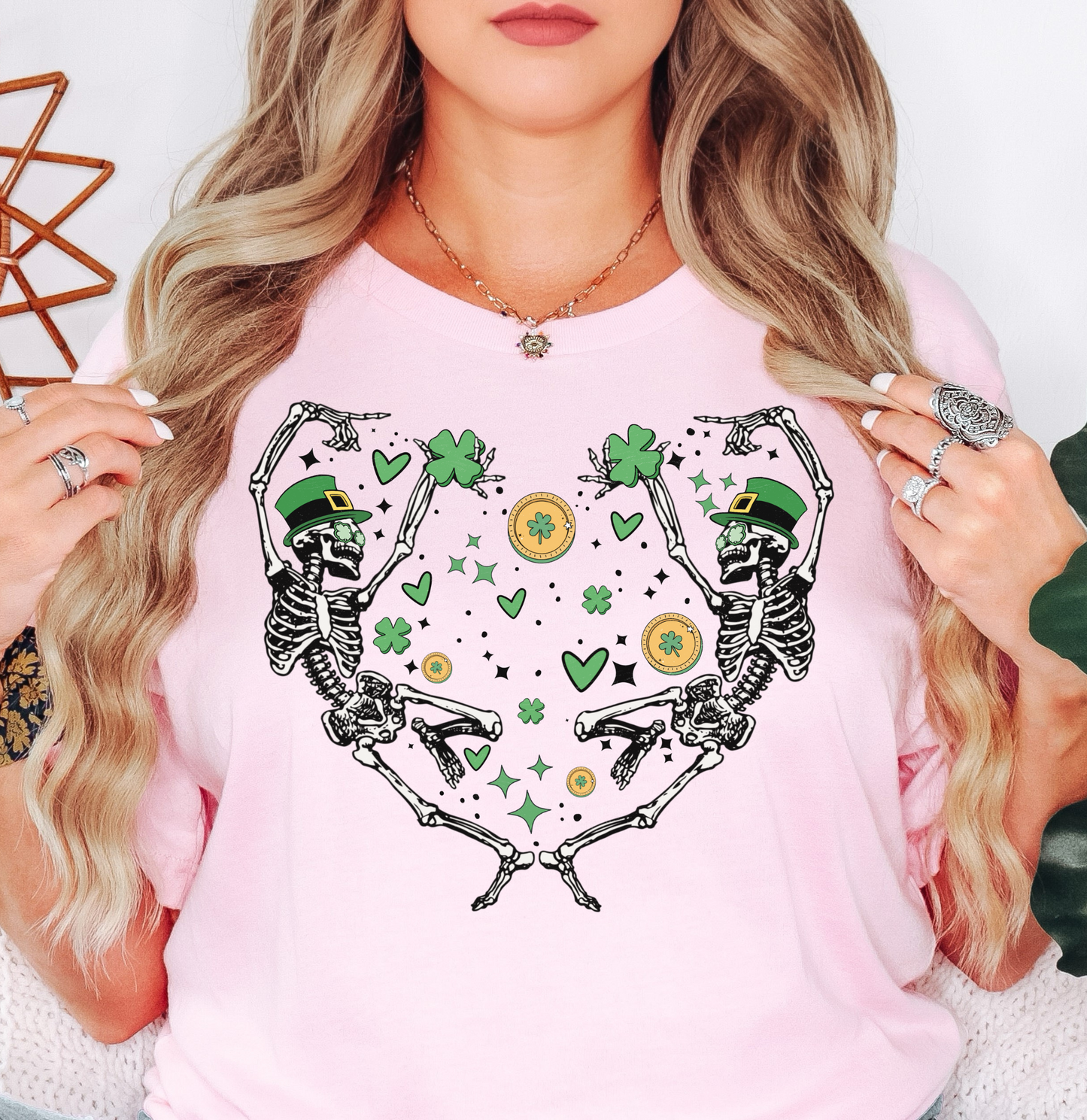 Dancing Skeleton Heart Tee | Feeling Lucky Collection | Unisex Pre-Shrunk T-Shirt
