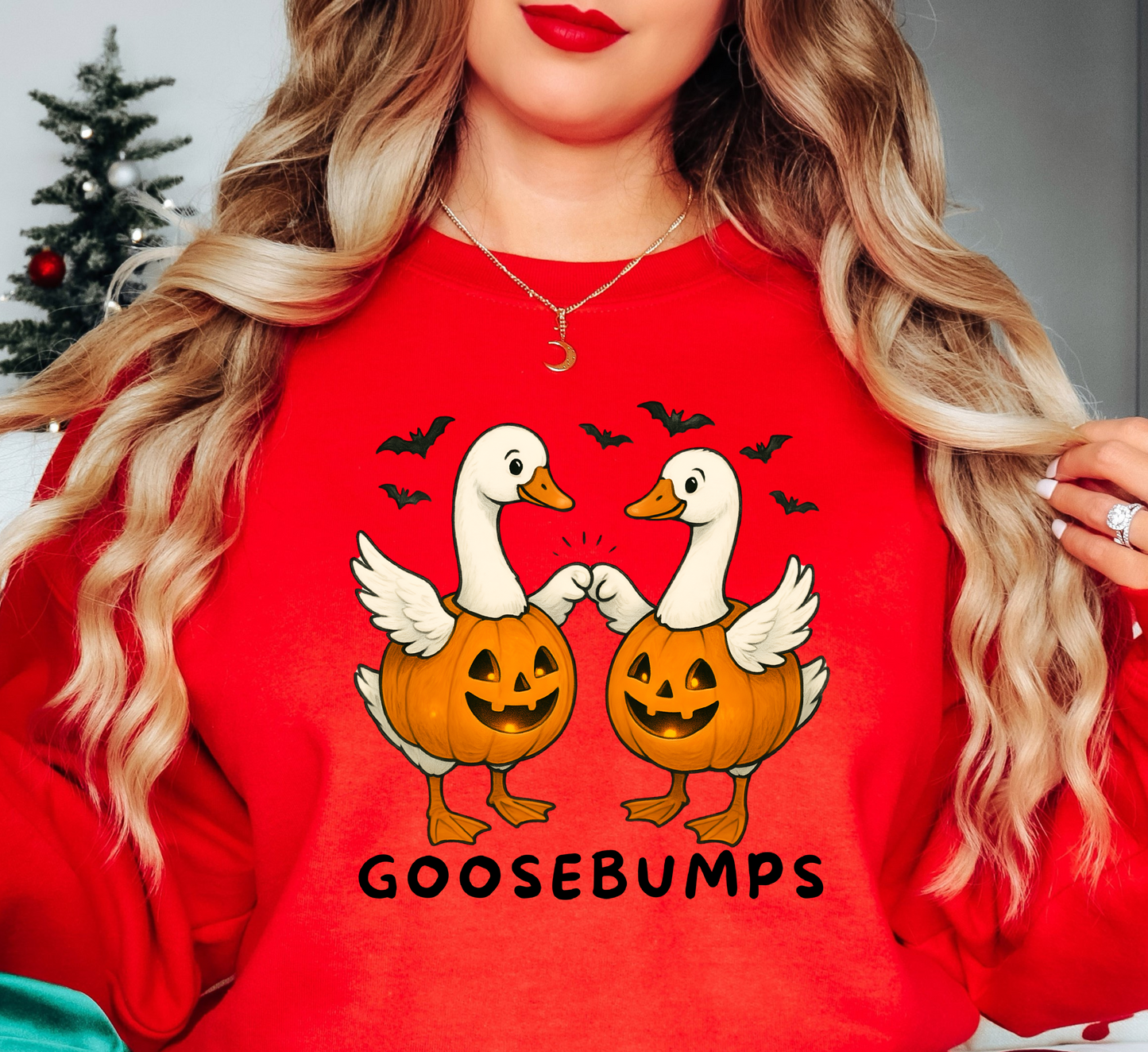 Spooky Goosebumps Sweatshirt | Boo-tiful Vibes Collection | Unique Gifts for Family Friends