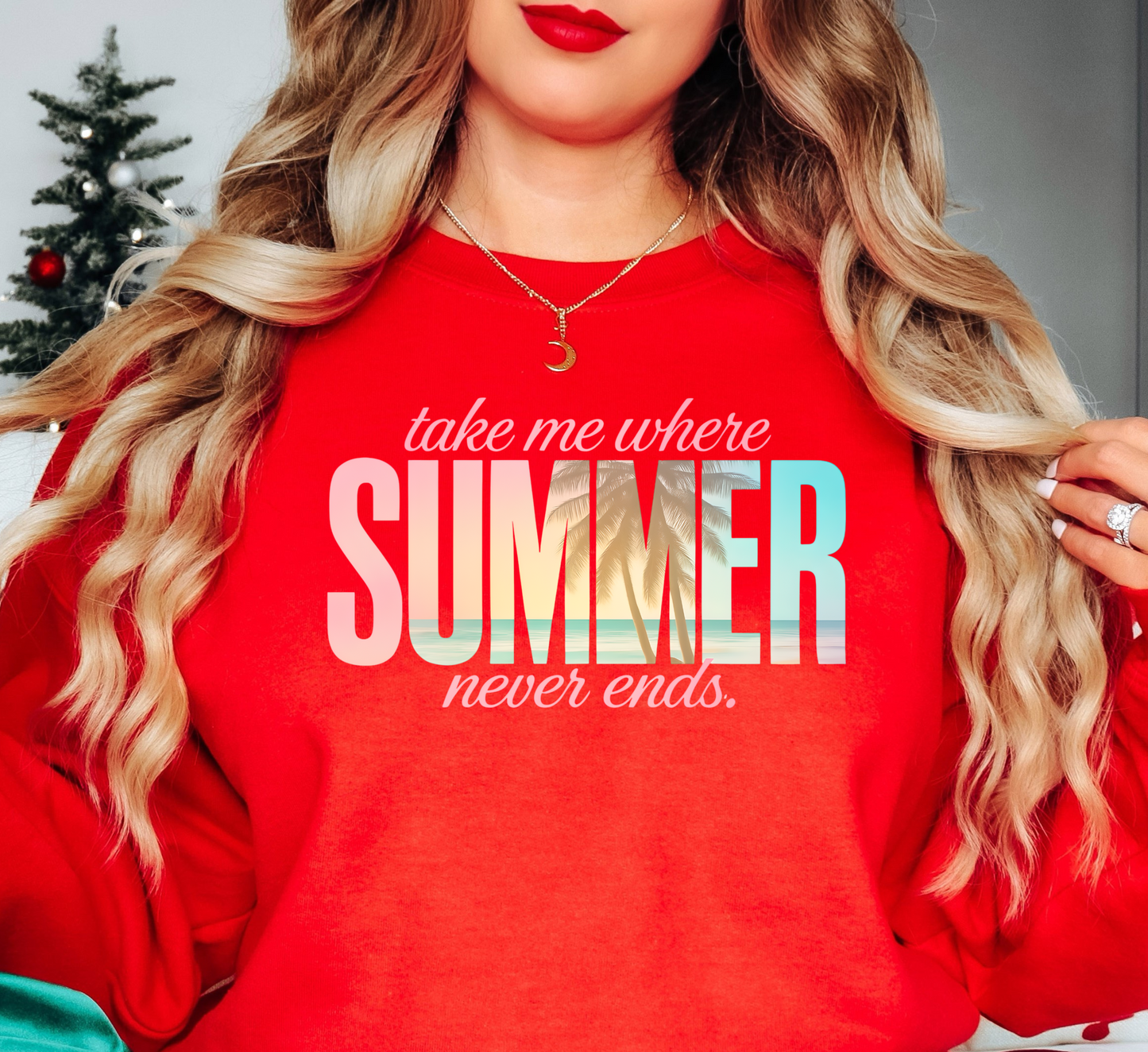 Summer Never Ends Sweatshirt | Beach Breeze Collection | Unique Gifts for Family Friends