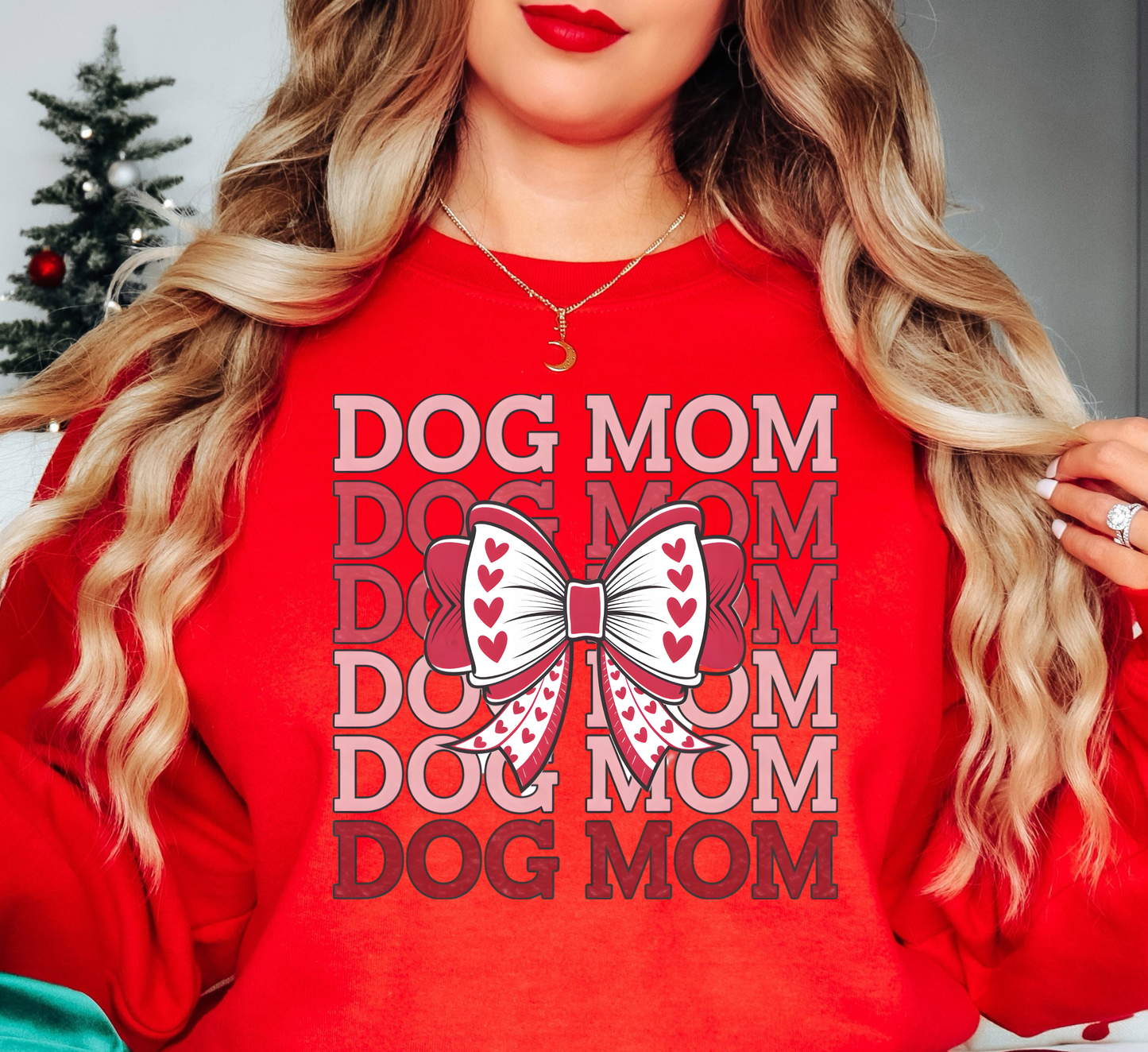 Dog Mom Coquette Sweatshirt | Pawsitive Vibes Collection | Unique Gifts for Family and Friends