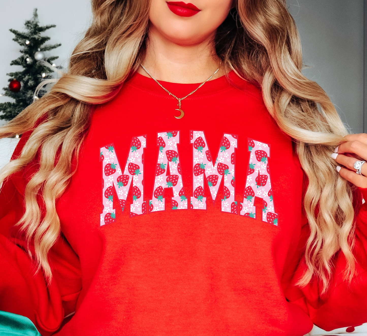 Strawberry Mama Sweatshirt | Mama Mode Activated Collection | Unique Gifts for Family Friends