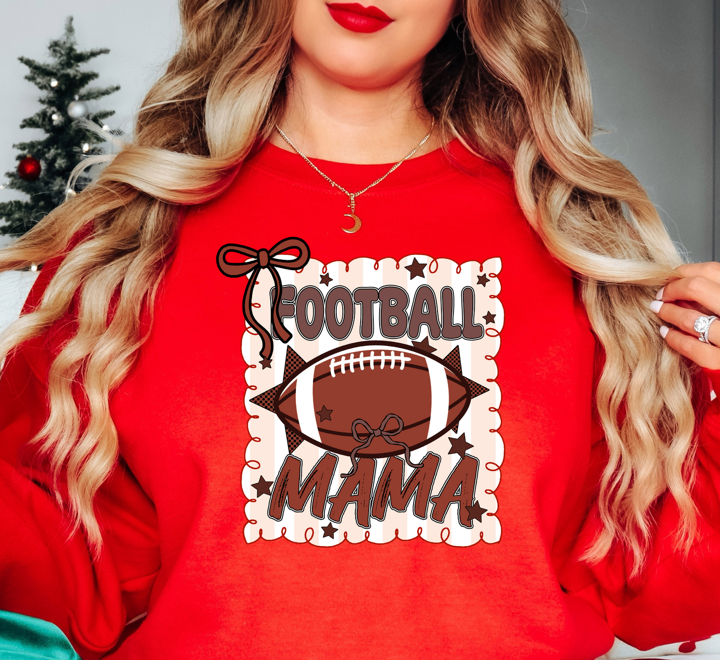 Football Stamp Mama Sweatshirt | Mama Mode Activated Collection | Unique Gifts for Family Friends