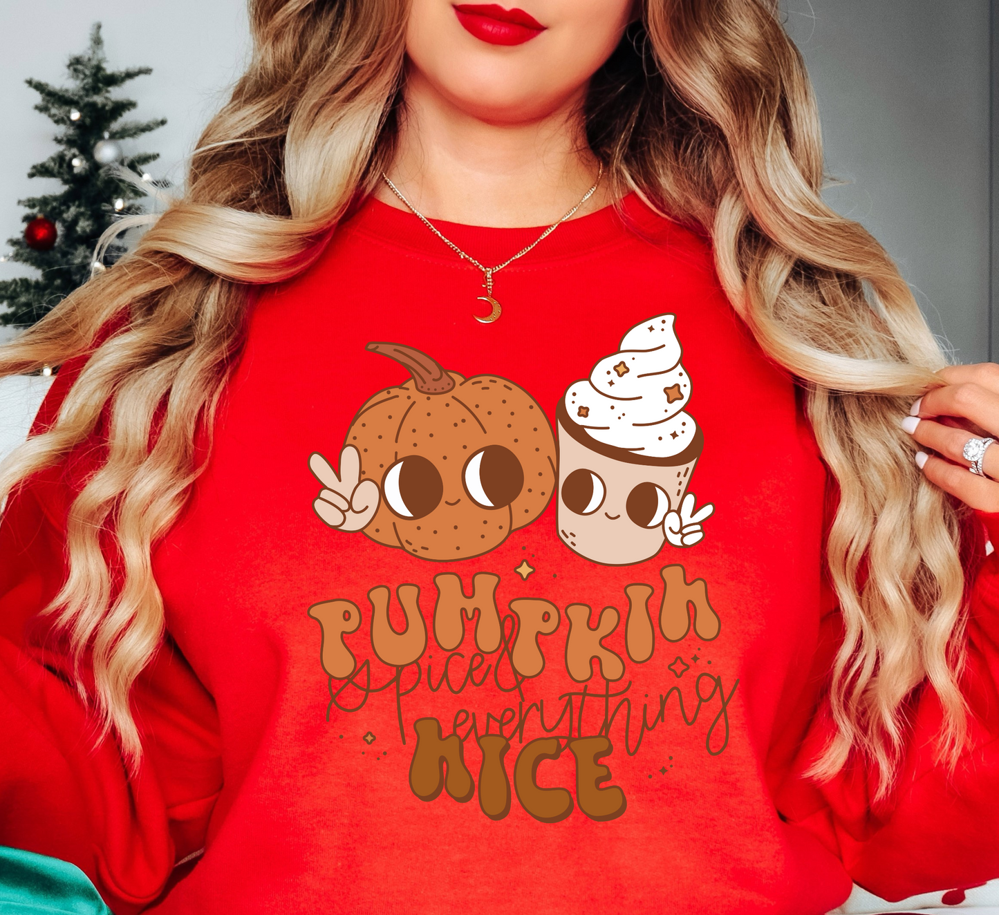 Pumpkin Spice Everything Nice Sweatshirt | Falling For You Collection | Unique Gifts for Family Friends
