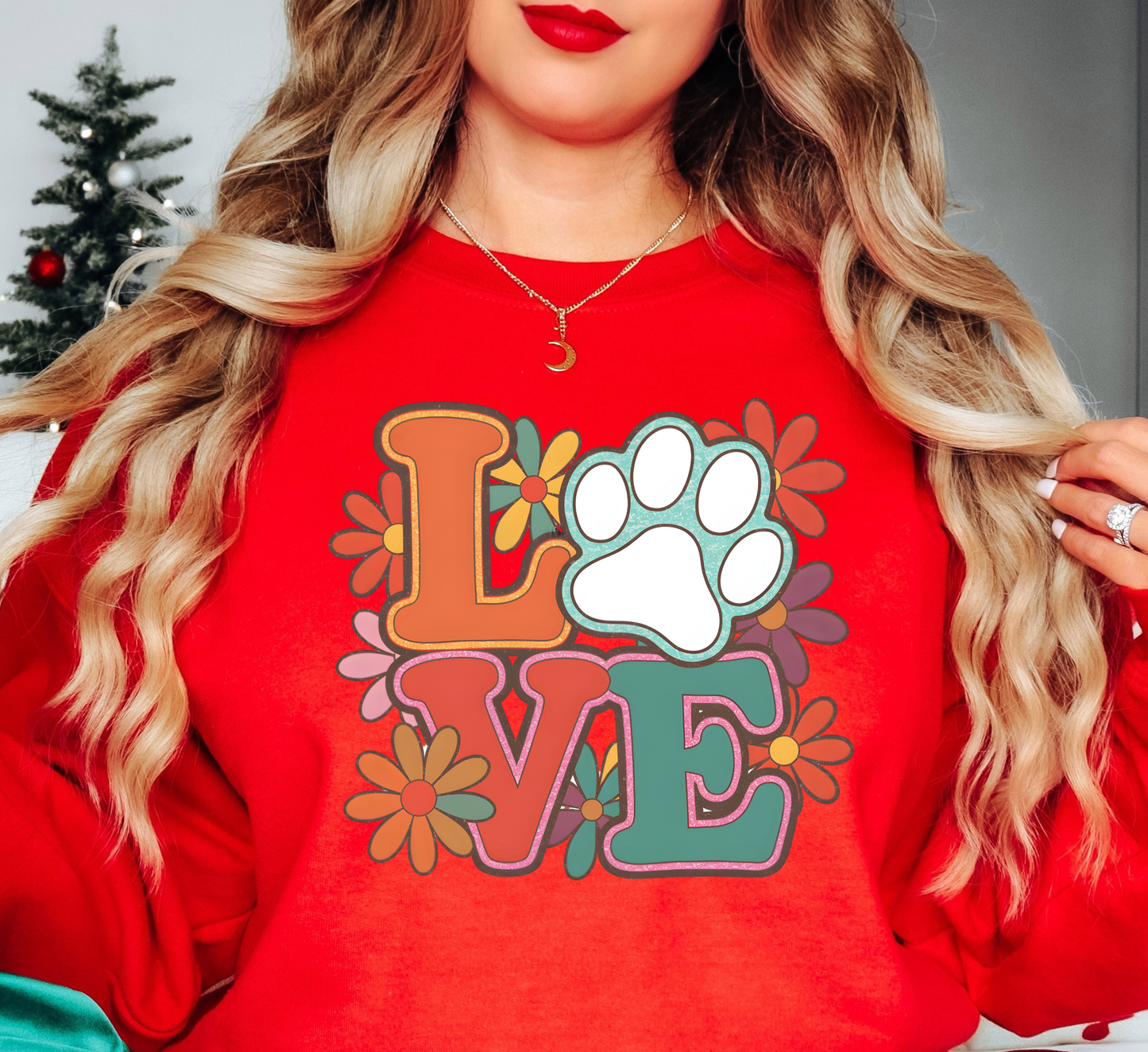 Paw Love Sweatshirt | Pawsitive Vibes Collection | Unique Gifts for Family and Friends
