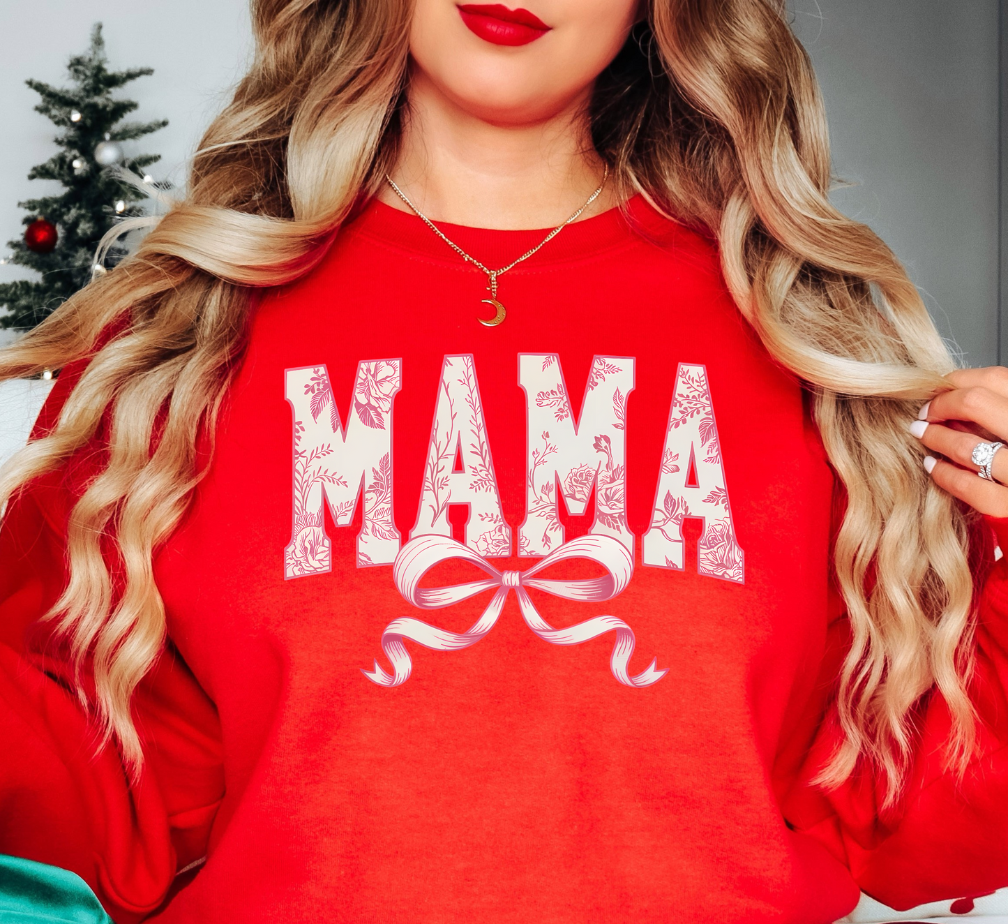 Vintage Floral Mama Bow Sweatshirt | Mama Mode Activated Collection | Unique Gifts for Family Friends