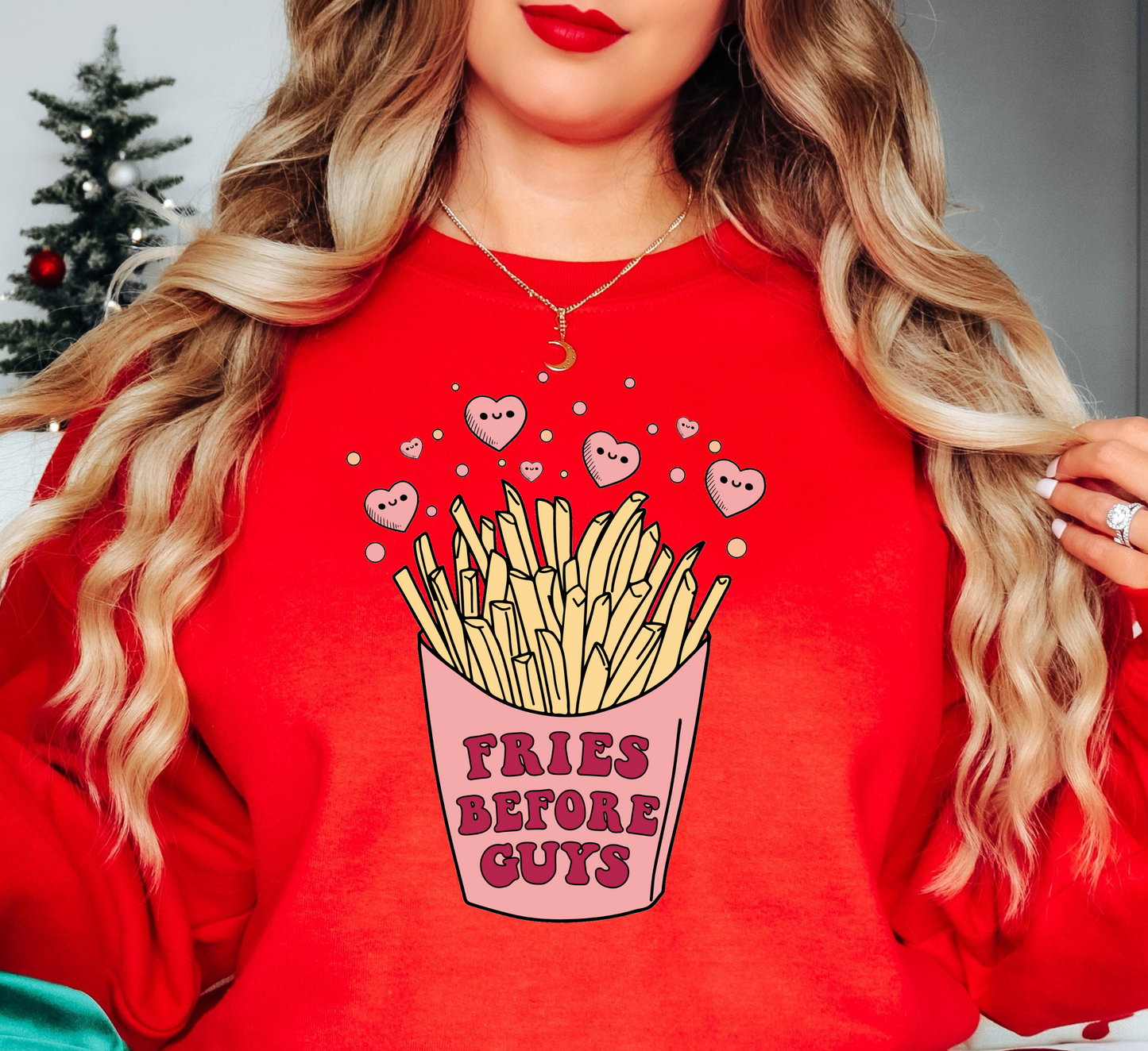 Fries Before Guys Sweatshirt | XoXo Love Collection | Unique Gifts for Family Friends