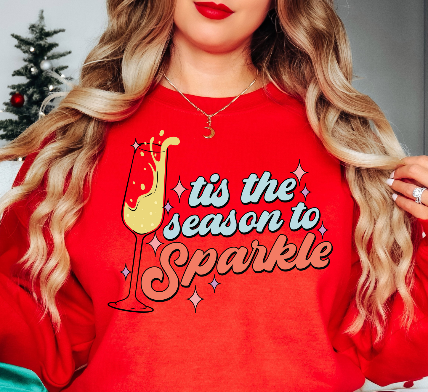 Tis The Season To Sparkle Sweatshirt | New Year Magic Collection | Unique Gifts for Family Friends