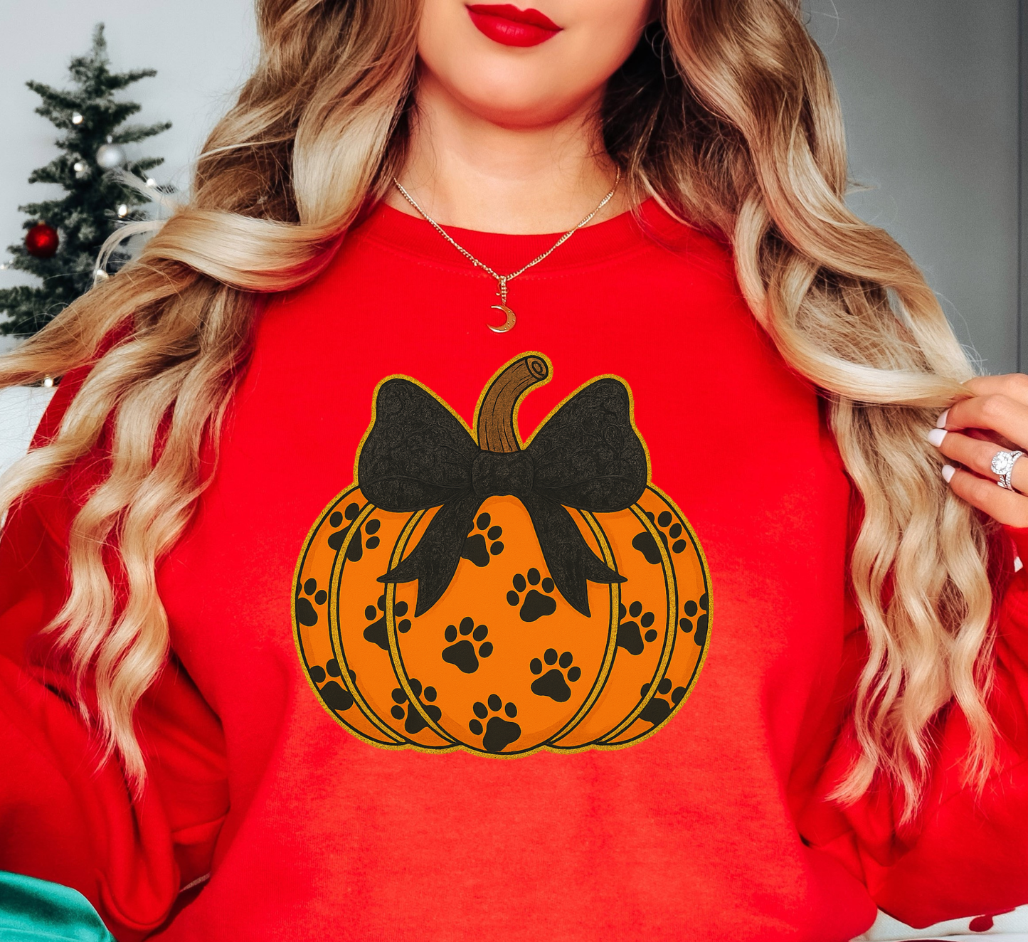 Pumpkin Filled Paws Sweatshirt | Pawsitive Vibes Collection | Unique Gifts for Family and Friends