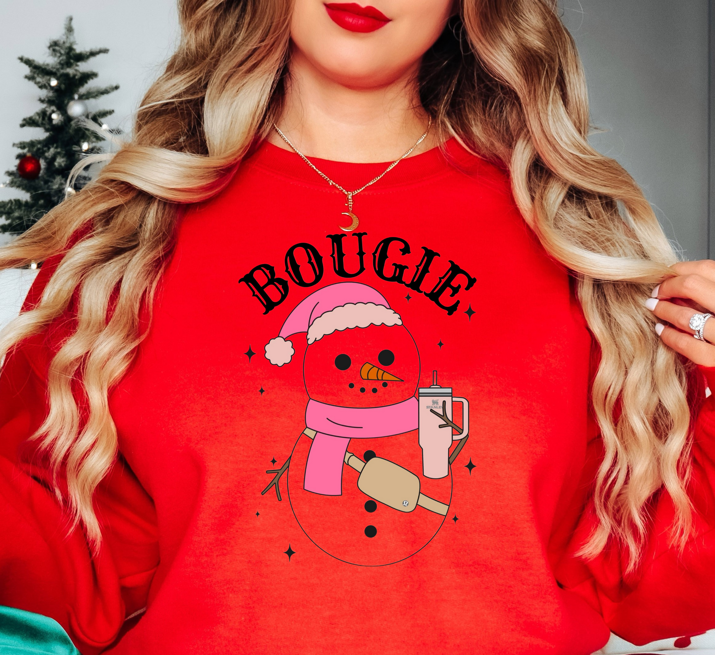 Bougie Snowman Sweatshirt | Frosty Chic Collection | Unique Gifts for Family Friends