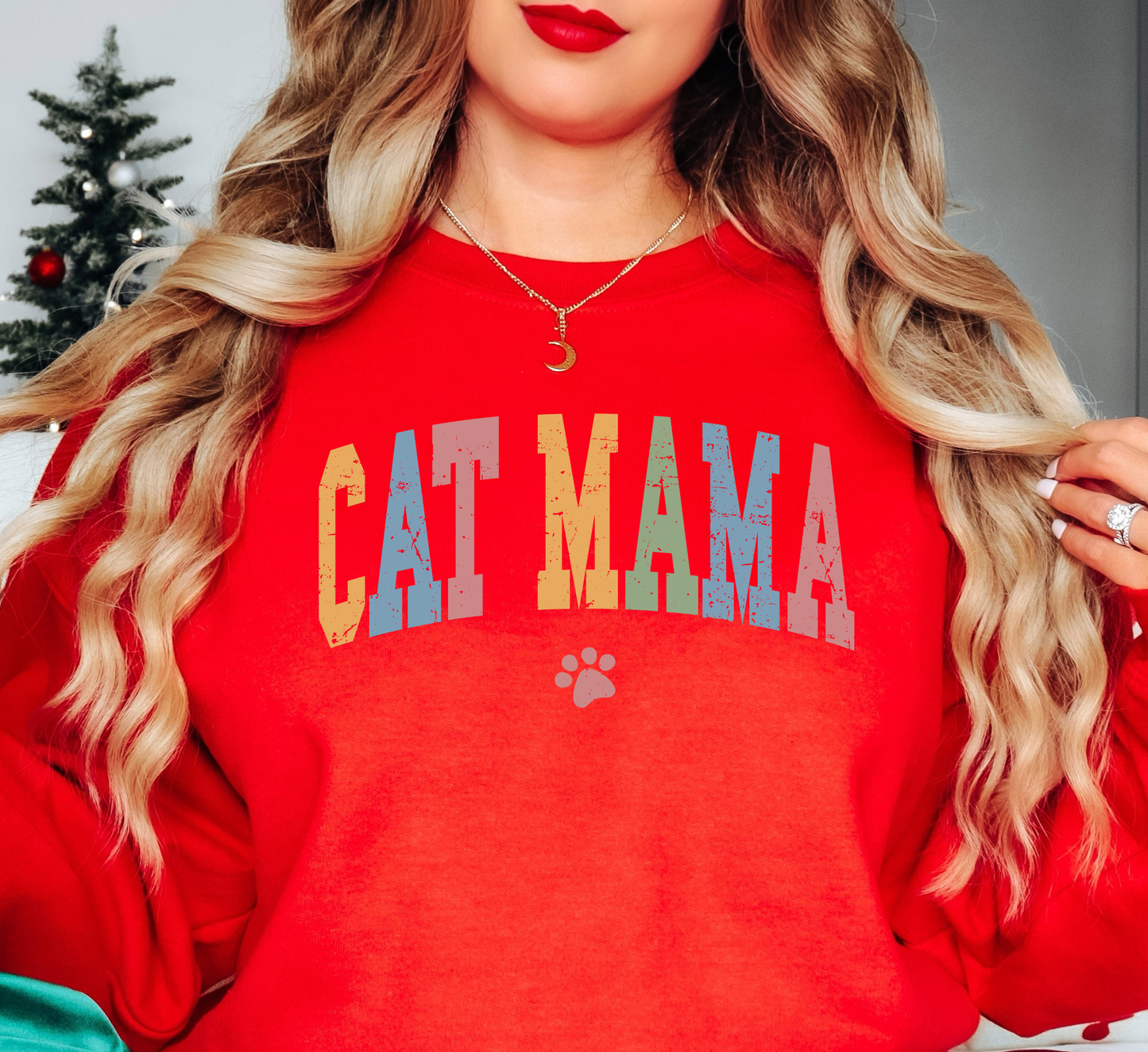 Cat Mama Sweatshirt | Pawsitive Vibes Collection | Unique Gifts for Family and Friends