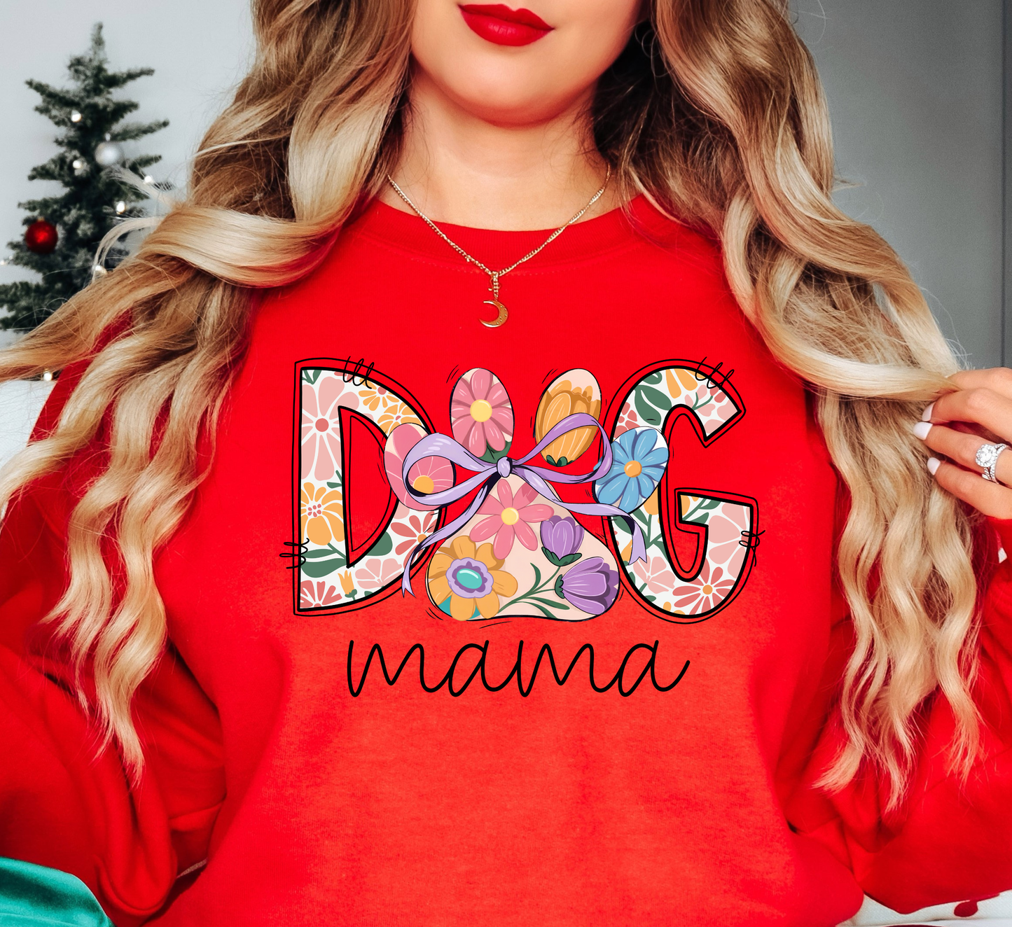 Colorful Dog Mama Sweatshirt | Pawsitive Vibes Collection | Unique Gifts for Family and Friends