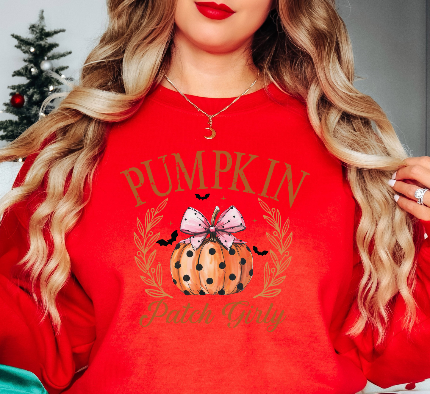 Pumpkin Patch Girly Sweatshirt | Boo-tiful Vibes Collection | Unique Gifts for Family Friends