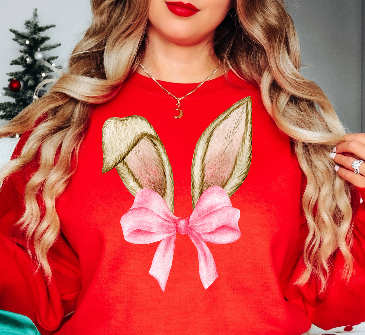 Cute Bunny Ears Sweatshirt | Hoppin' Into Spring Collection | Unique Gifts for Family Friends