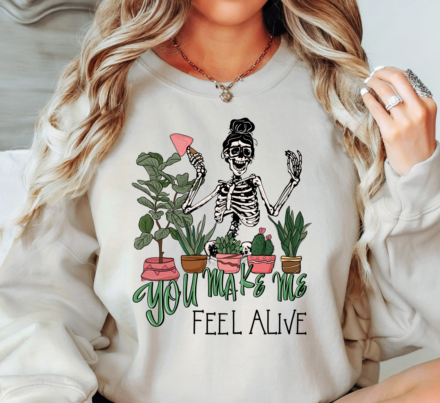 Feel Alive Plants Sweatshirt | Spring Fling Collection | Unique Gifts for Family Friends