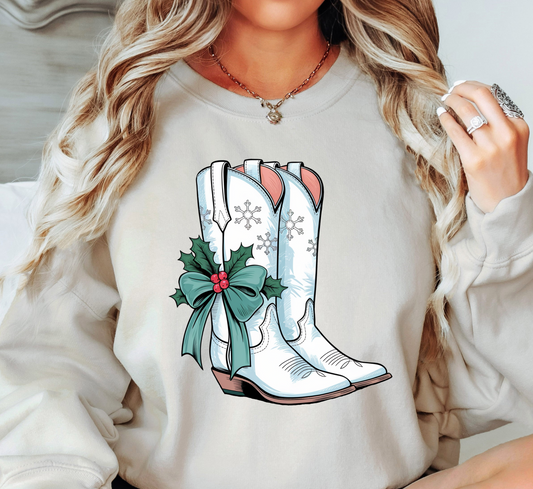 Western Winter Sweatshirt | Frosty Chic Collection | Unique Gifts for Family Friends