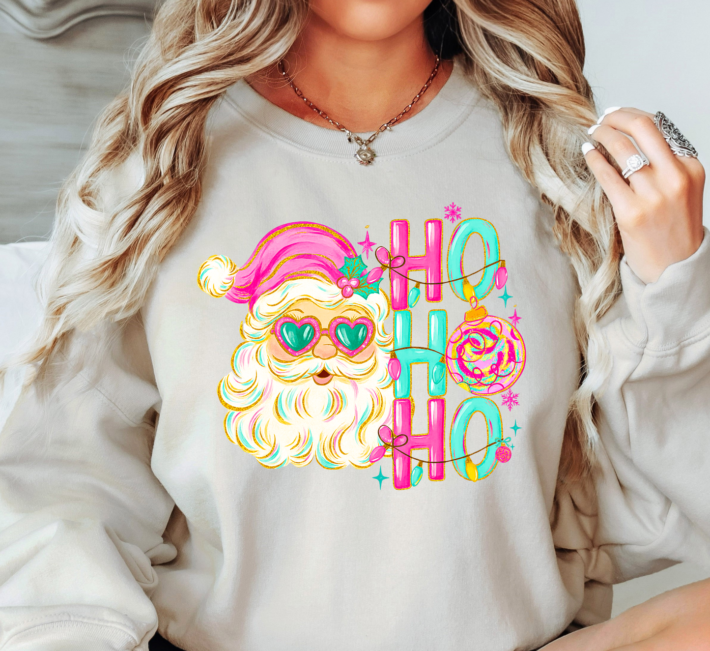 Santa Ho Ho Sweatshirt | Tis The Season Collection | Unique Gifts for Family Friends