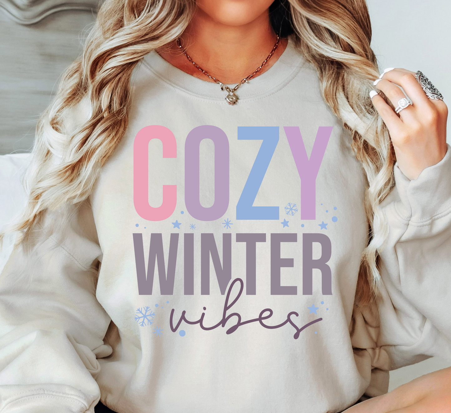 Cozy Winter Vibes Sweatshirt | Frosty Chic Collection | Unique Gifts for Family Friends