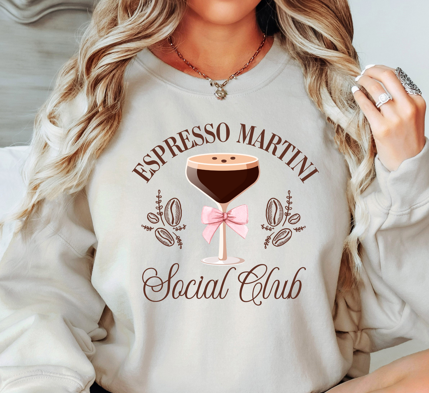 Espresso Martini Social Club Sweatshirt | Groovy Vibes Collection | Unique Gifts for Family and Friends