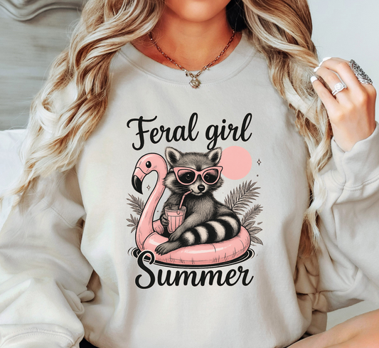Feral Girl Summer Sweatshirt | Beach Breeze Collection | Unique Gifts for Family Friends