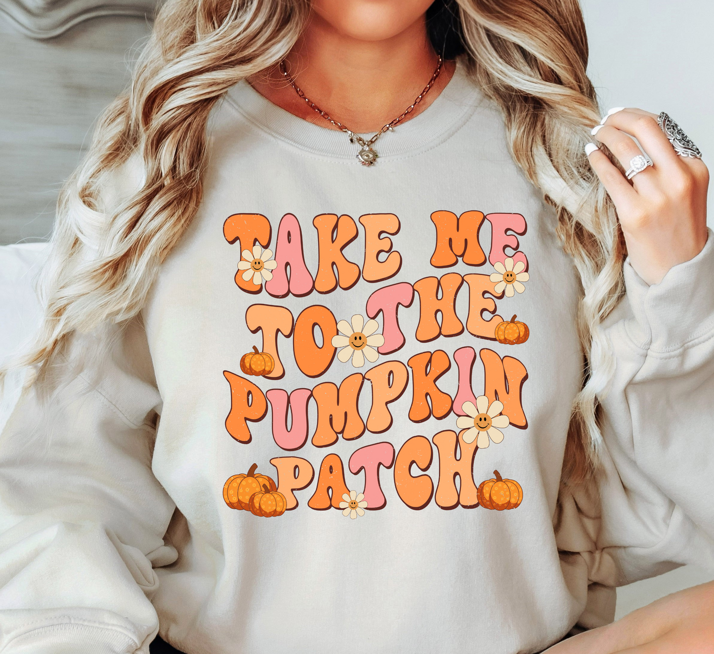 Take Me To The Pumpkin Patch Sweatshirt | Falling For You Collection | Unique Gifts for Family Friends