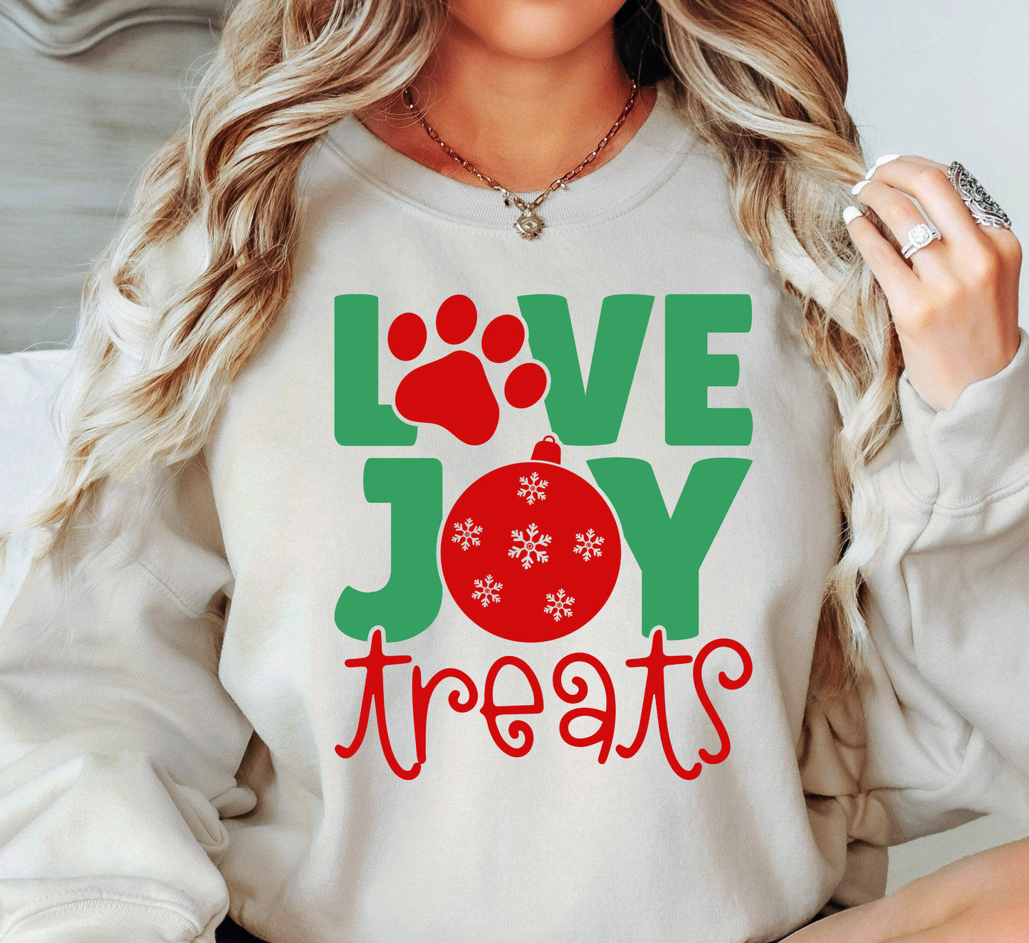 Love Joy Treats Sweatshirt | Pawsitive Vibes Collection | Unique Gifts for Family and Friends