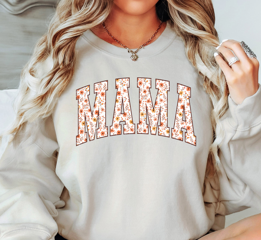 Floral Fall Mama Sweatshirt | Mama Mode Activated Collection | Unique Gifts for Family Friends
