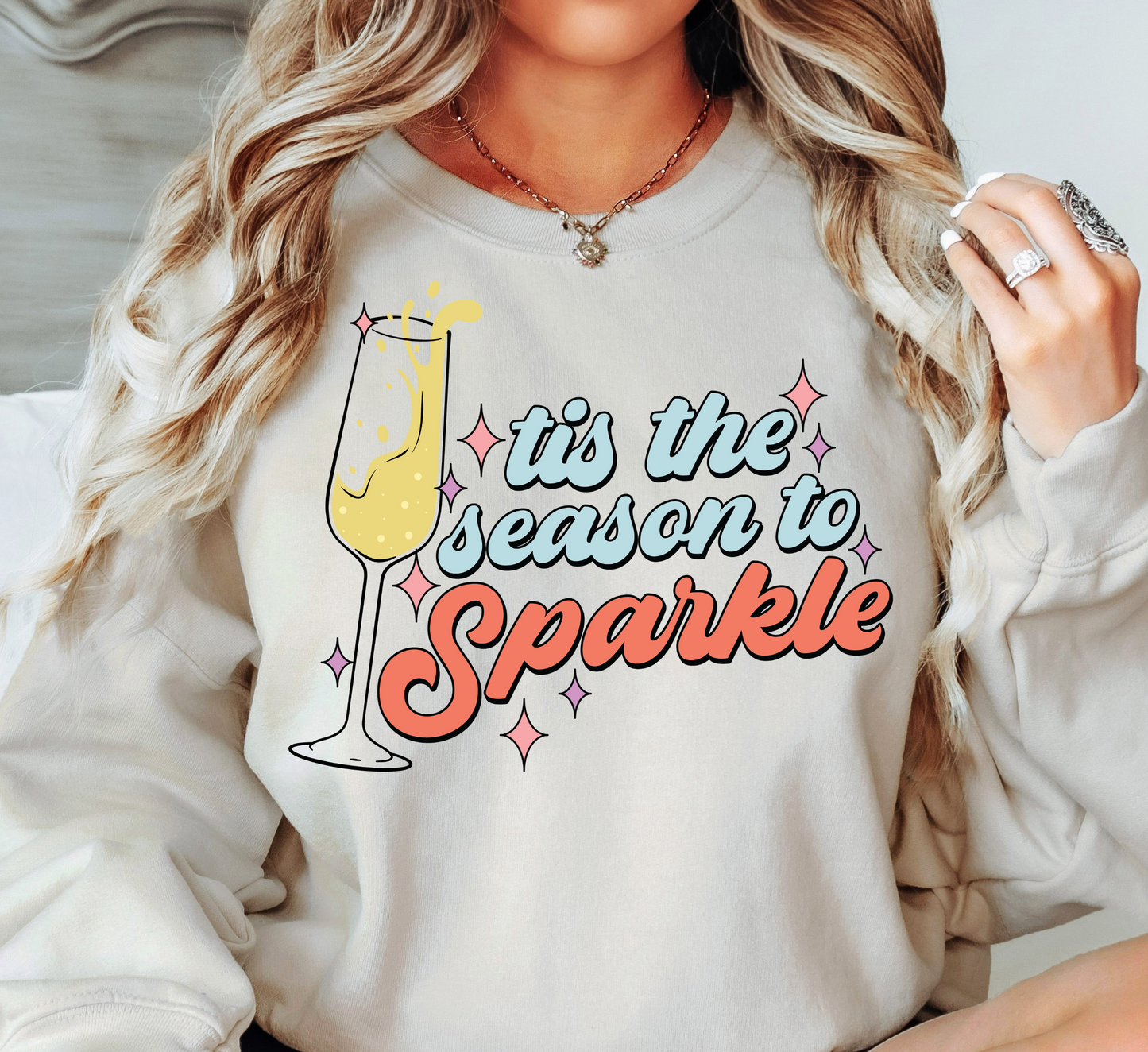 Tis The Season To Sparkle Sweatshirt | New Year Magic Collection | Unique Gifts for Family Friends