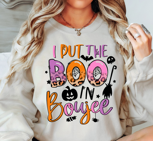 I Put The Boo In Boujee Sweatshirt | Boo-tiful Vibes Collection | Unique Gifts for Family Friends